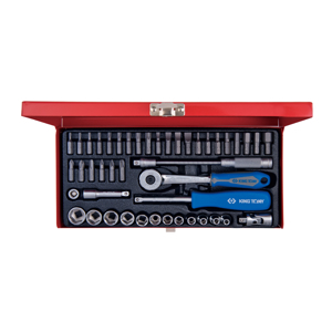 Bộ tuýp 45 chi tiết hệ mét Kingtony 2575MR - 1/4"