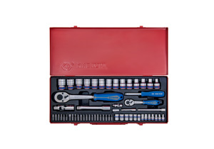 Bộ tuýp 58 chi tiết hệ mét Kingtony 7558MR - 1/4inch + 1/2inch