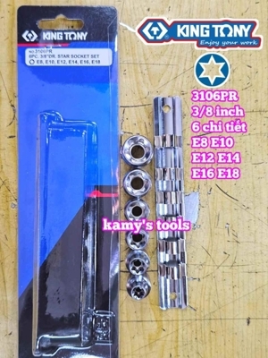Bộ tuýp 6 chi tiết Kingtony 3106PR - 3/8"