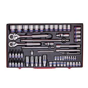 Bộ tuýp 62 chi tiết hệ mét Kingtony 9063MR - 1/4" + 3/8" + 1/2"