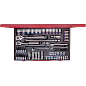 Bộ tuýp 62 chi tiết hệ mét Kingtony 9563MR - 1/4" + 3/8" + 1/2"