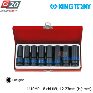 Bộ tuýp 8 chi tiết Kingtony 4410MP, 1/2"
