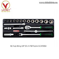 Bộ Tuýp Bông 3/8" 20 chi tiết Toptul GCAT2004