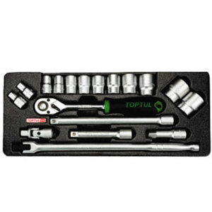 Bộ túyp lục giác 18 chi tiết Toptul GCAT1801 - 1/2"