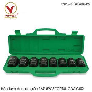 Bộ tuýp lục giác đen 3/4 inch 8 món Toptul GDAI0802