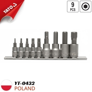 Bộ tuýp mũi lục giác YT 0432 9 cái