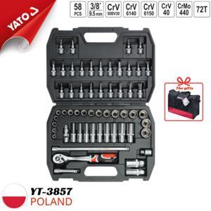 Bộ tuýp tay vặn tổng hợp 3/8 inch Yato 58 chi tiết YT-3857