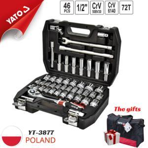 Bộ tuýp tay vặn tổng hợp Yato YT-3877, 1/2" 46 chi tiết