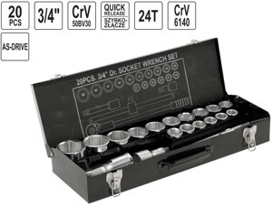 Bộ tuýp tay vặn tổng hợp YATO YT-1335, 21 chi tiết