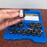 Bộ tuýp tháo mở ốc vít hư gãy bulong bị biến dạng tuôn răng toét đầu 14 chi tiết 1/4-3/4 (6.35mm-19mm)