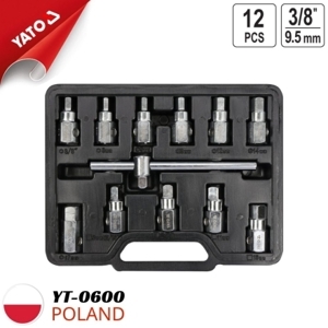 Bộ tuýp tháo ốc xả dầu Yato YT-0600, 12 chi tiết