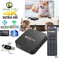 Bộ TV box Thông Minh 24h Android 10.1 MXQ Pro HD 4K H3 1g 8g 3D 2.4gwifi Google play Kèm Phụ Kiện