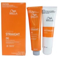 BỘ UỐN DUỖI TÓC WELLA CREATINE STRAIGHT N CHO TÓC KHOẺ 100ML*2 - Hộp