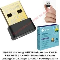 Bộ USB thu sóng Wifi TPlink Archer TX1UB USB Wi-Fi 6 AX900 + Bluetooth 5.3 Nano 2 băng tần 287Mbps 2.4GHz + 600Mbps 5GHz