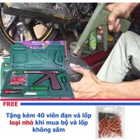 Bộ vá lốp xe máy không săm xăm tặng 40 đạn vá (khuyến mại)