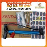 Bộ Vá Xe Đạp 5 Món Bơm Tay Mini Theo Xe – Tiện Lợi, Gọn Nhẹ