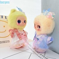 Bộ vải búp bê mèo may mắn của LACYES Liila, thay thế quần áo búp bê Liila phong cách Trung Quốc, Bộ đồ kẹp tóc Hanfu lụa dễ thương 16cm Quần áo búp bê sang trọng Phụ kiện búp bê bông