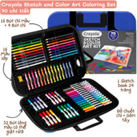 Bộ Vali hộp màu Crayola cho bé 70 viết màu+Sketch Book - Bút lông Bút sáp Bút chì màu - Hàng xách tay chính hãng giá rẻ