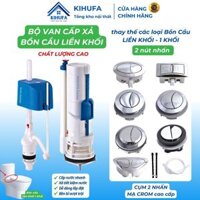 Bộ Van Cấp Xả Nước Bồn cầu 2 nút nhấn Liền Khối chất lượng cao, cấp nước nhanh, xả tiết kiệm nước BX1K-VS0512