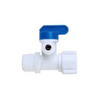 Bộ van chia nước đầu vào, khóa cấp nước ren ngoài 21 12 ra dây 10 38 hoặc dây 6 14 - nhựa  Hàng chính hãng - Ren 21 ra dây 6mm