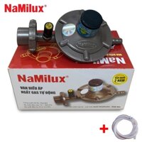 Bộ van gas điều áp tự động NAMILUX NA-337S1 + [1.5m] dây dẫn gas + [2 cái] cổ dê - DÙNG BÌNH GAS ĐỎ, GAS ELF