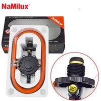 Bộ van gas ngắt tự động Namilux NA-345S-VN (gồm van+[ 1.5m ] dây dẫn gas + [ 2 cái ] cổ dê) - Bình Gas Xám, Petrolimex