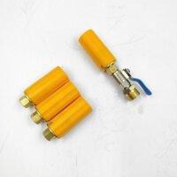 Bộ van khóa Inox xịt rửa máy lạnh THẲNG Béc Kasuco Vàng 1.5 1.8 2.0 2.5 - Dùng cho máy rửa xe CÓ CHỈNH - KHÔNG CHỈNH