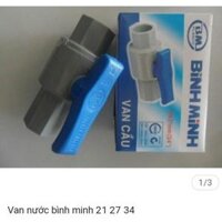 BỘ VAN KHÓA NƯỚC BÌNH MINH PVC 21, 27, 34 - HÀNG CHÍNH HÃNG - PHI 34