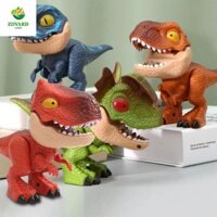 Bộ văn phòng phẩm mô hình động vật AEROT, Bộ văn phòng phẩm khủng long 5 trong 1 tẩy, Đồ dùng học tập Thước bấm kim Đồ chơi giáo dục Bộ văn phòng phẩm T-Rex dành cho học sinh