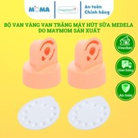Bộ van trắng - vàng Maymom, phụ kiện thay thế cho máy hút sữa Medela (Pump, Symphony, Swing đơn, Harmony, Mini Electric)