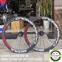 Bộ vành Carbon xe đạp Campa BoraUltra Two 700Cx50mm (Hub Carbon có chữ)