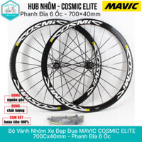 Bộ Vành Nhôm Xe Đạp Đua MAVIC COSMIC ELITE 700Cx40mm - Phanh Đĩa 6 Ốc