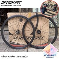 Bộ vành nhôm xe đạp road RETROSPEC RACING 700Cx36mm