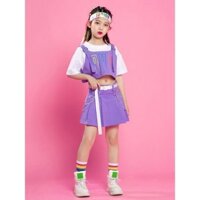 💜💕BỘ VÁY ÁO BÉ GÁI CROPTOP PHONG CÁCH HIPHOP(17_45KG)💜💕