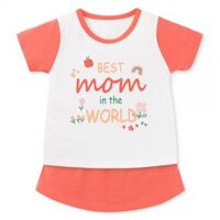 Bộ váy bé gái ngắn Animo Easy TX0625024 (1-4Y,Trắng-đỏ,TT02)