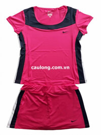 Bộ Váy Cầu Lông Nike 6395 Hồng (Thun 4 Chiều)