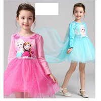 BỘ VÁY ELSA HỒNG CHOÀNG ĐUÔI LIỀN VAI#thoitrangnu#halloween#quanao#vaydam#hoatrang#cosplay