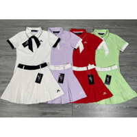 Bộ váy J.L kèm nơ áo 4 màu: trắng, đỏ, tím, xanh mint Size: S M L XL