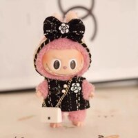 Bộ váy liền đồ treo búp bê sang trọng LABUBU POP MART V1 17cm
