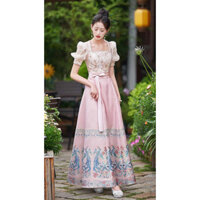 Bộ váy Mamian phong cách Trung Quốc mới cho phụ nữ, váy cưới, váy tiệc đính hôn, váy tiệc cải tiến, váy Hanfu cao cấp, váy dạ hội (váy đẹp thuần khiết)