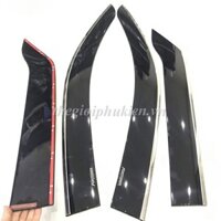 Bộ vè che mưa cho xe Toyota Fortuner 2015-2019 viền INOX cao cấp