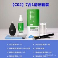 Bộ vệ sinh chính hãng Lenovo C02, bộ vệ sinh bàn phím máy tính, điện thoại, màn hình LCD, máy ảnh, loại bỏ bụi, xịt vệ sinh, làm sạch khe hở, đa chức năng 7 trong 1