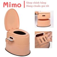 Bô vệ sinh cho người già/người bệnh/người lớn/bà bầu, bồn cầu di động nhựa cao cấp có viền cao su