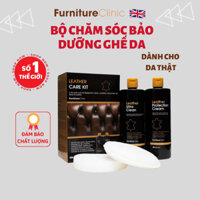 Bộ vệ sinh ghế da và bảo dưỡng ghế da thật Hãng Furniture Clinic nước Anh - Leather Care Kit 500ml