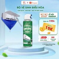 Bộ vệ sinh máy lạnh, điều hòa nhà HL dành cho vệ sinh máy lạnh tại nhà, một bộ gồm bình xịt, túi giặt và cọ vệ sinh dàn