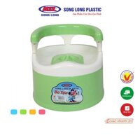 Bô vệ sinh tựa lưng có nắp đậy Song Long Plastic cho bé từ 12 tháng - HV Store 068