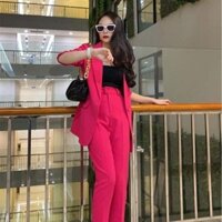 Bộ vest 2 món áo tay lỡ quần dài Hàn Quốc Tạo Dáng Chữ S Phù Hợp Đi Tiệc,Paty With My Loves