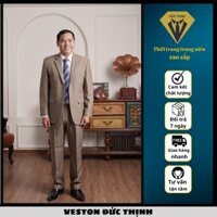 Bộ vest nam comple trung niên trung tuổi cao cấp chất liệu vải tuysi cao cấp Đức Thịnh