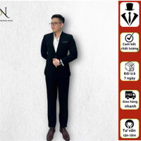 Bộ vest nam trẻ kiểu dáng hàn quốc vải tuyết hàn cao cấp