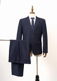 Bộ vest nam trung niên cao cấp màu xanh than X527